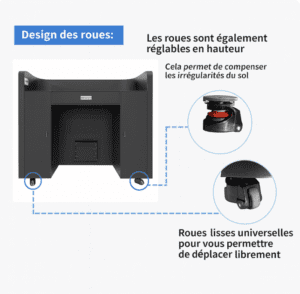 Comptoir accueil vidéo LED 5 Roues comptoir vidéo LED